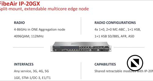 FibeAir IP-20GX - расширяемая узловая РРС Ethernet/TDM, представляет собой версию IP-20N меньшей емкости